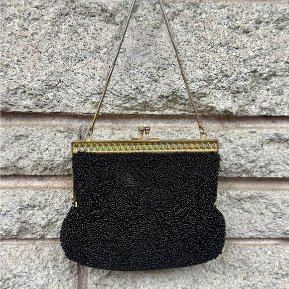 Du-Val Handbags - Antique Elegant Du-Val Black Beaded Evening Bag
